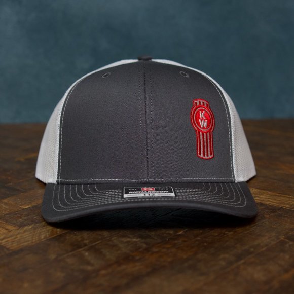 NEW- Kenworth Richardson 112 Charcoal/White Trucker Cap Hat Snapback Embroidered - Picture 2 of 7